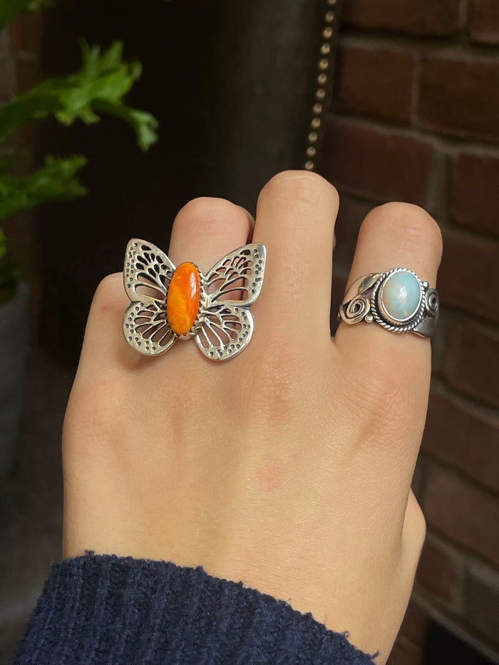 Spiny Oyster Butterfly Ring Size 6 | 925 Sterling Silver G197