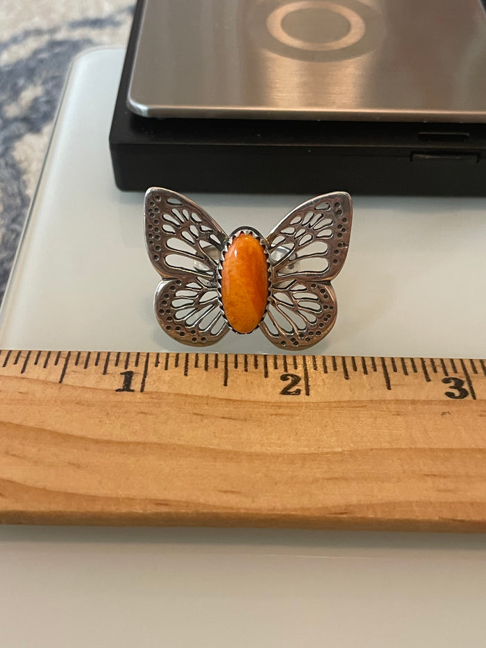 Spiny Oyster Butterfly Ring Size 6 | 925 Sterling Silver G197