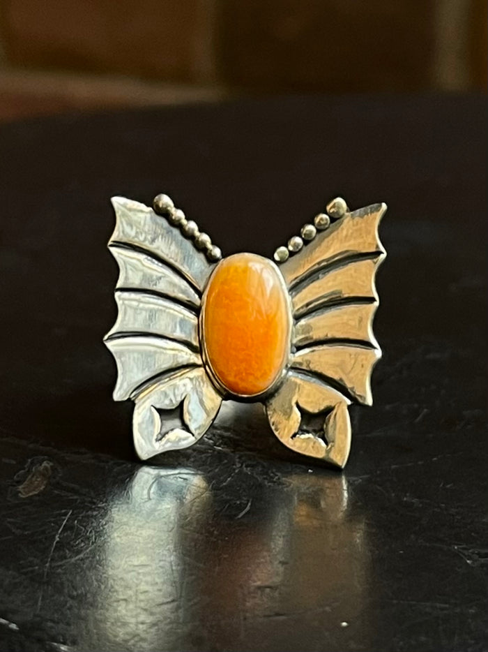 Spiny Oyster Butterfly Ring Size 9.5| Sterling Silver E846