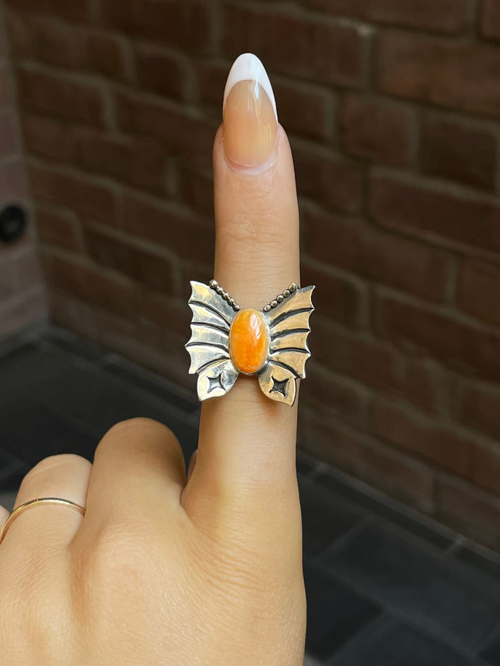 Spiny Oyster Butterfly Ring Size 9.5| Sterling Silver E846