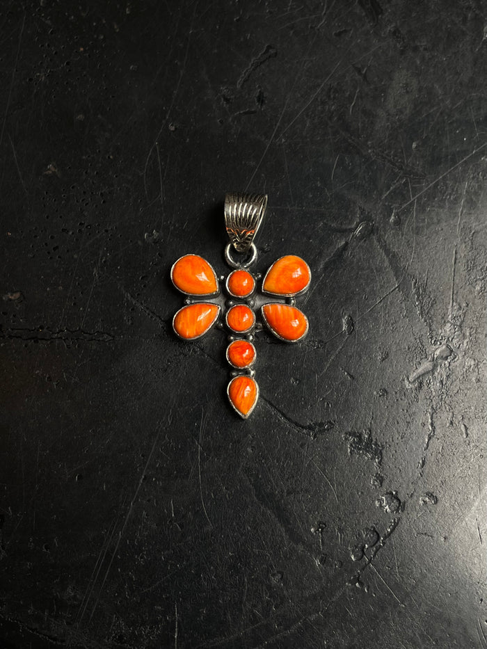 Spiny Oyster Dragonfly Pendant | 925 Sterling Silver C964
