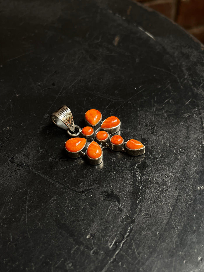 Spiny Oyster Dragonfly Pendant | 925 Sterling Silver C964