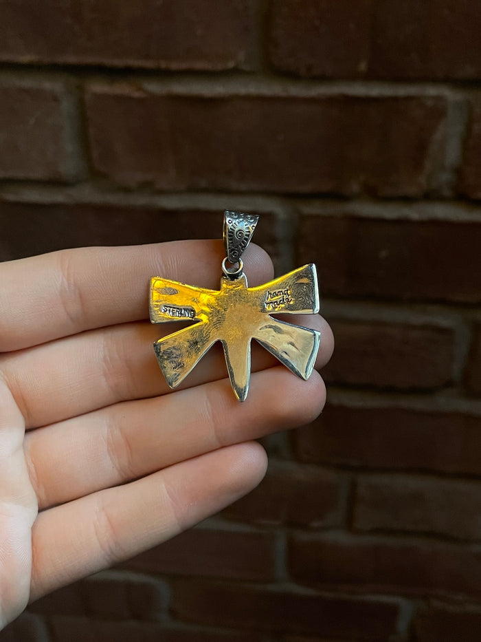 Spiny Oyster Dragonfly Pendant | Sterling Silver 925 C786