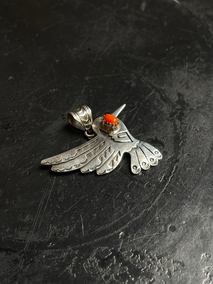 Spiny Oyster Hummingbird Pendant | 925 Sterling Silver C963