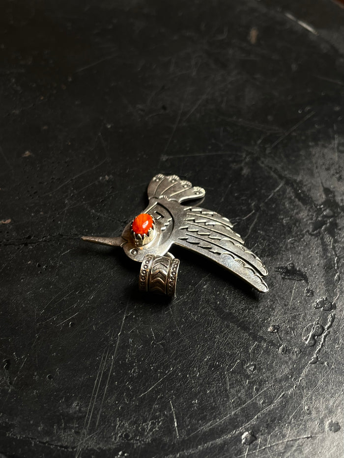 Spiny Oyster Hummingbird Pendant | 925 Sterling Silver C963