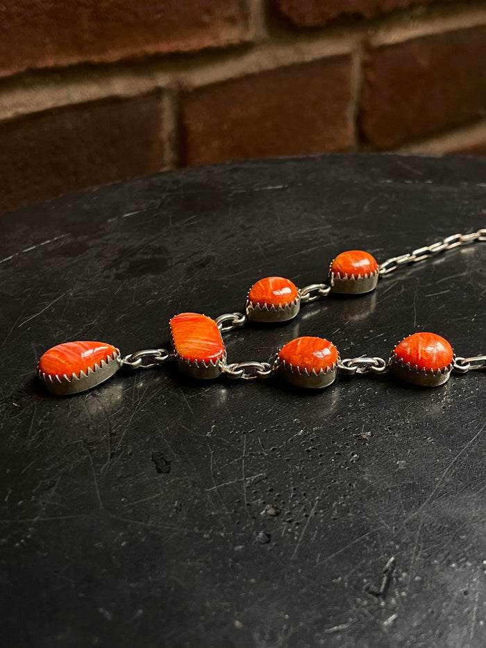 Spiny Oyster Lariat Necklace | 925 Sterling Silver G256