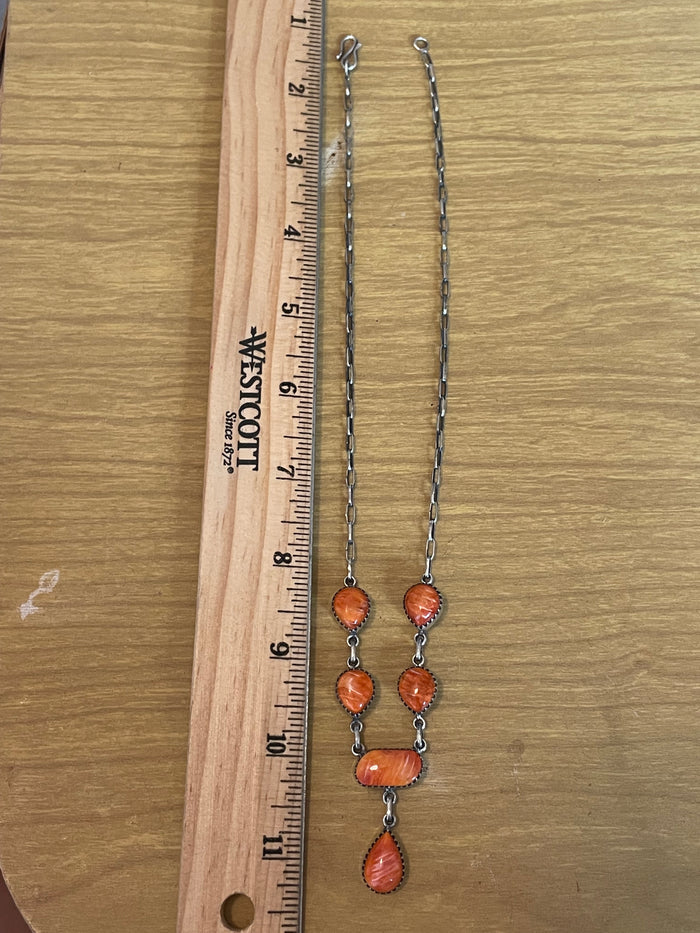 Spiny Oyster Lariat Necklace | 925 Sterling Silver G256