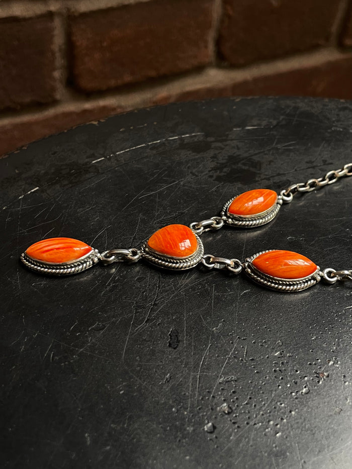 Spiny Oyster Lariat Necklace | 925 Sterling Silver G258