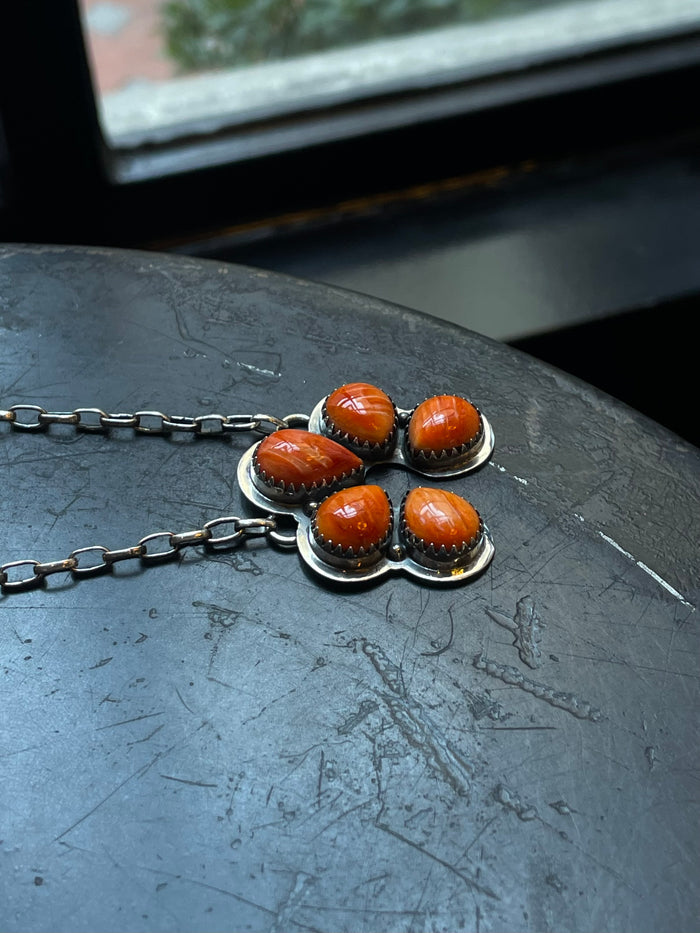 Spiny Oyster Naja Necklace | 925 Sterling Silver E354