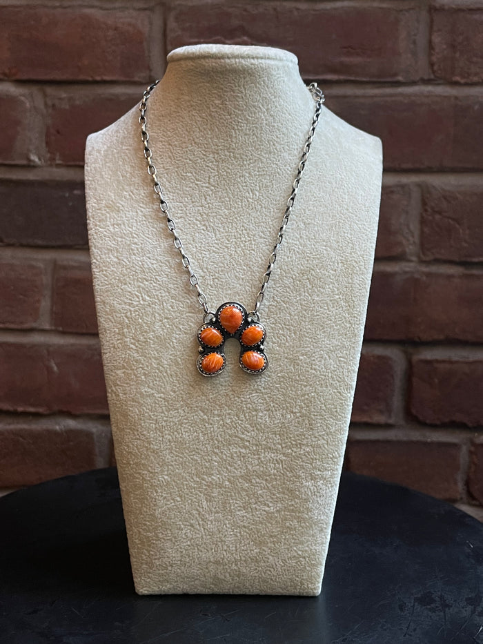 Spiny Oyster Naja Necklace | 925 Sterling Silver E354