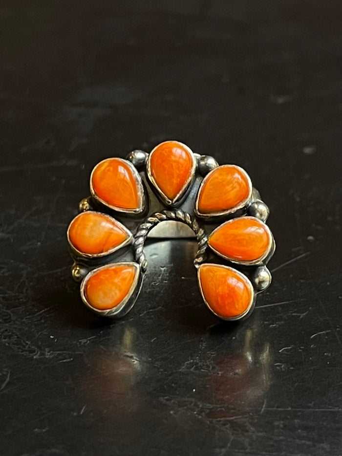 Spiny Oyster Naja Ring Size 8.75 | Sterling Silver E850