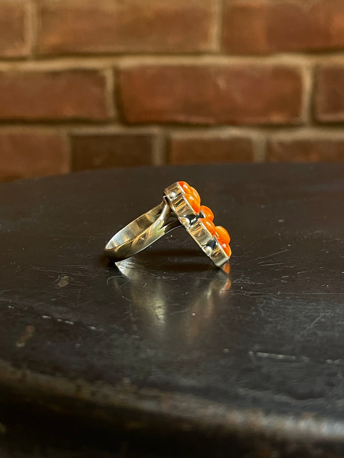 Spiny Oyster Naja Ring Size 8.75 | Sterling Silver E850