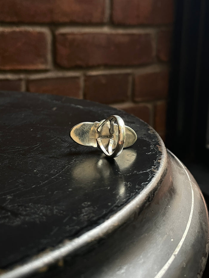 Spiny Oyster Triple Stone Ring Size | 925 Sterling Silver C954