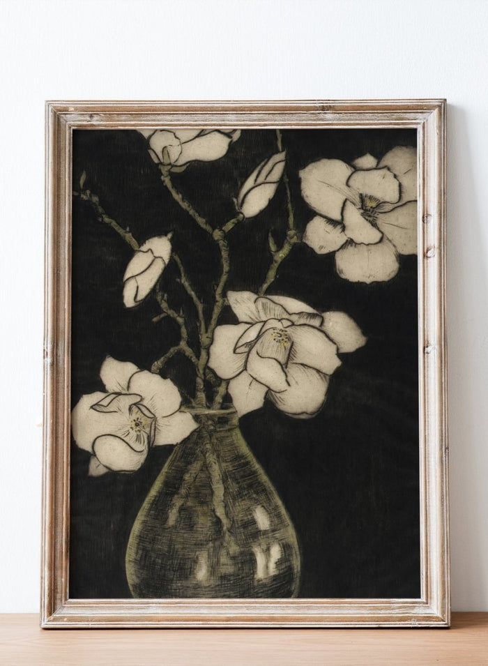 "Spring Blossoms (Tree Magnolia)" Art Print_Sugar & Canvas_Bertha E. Jaques