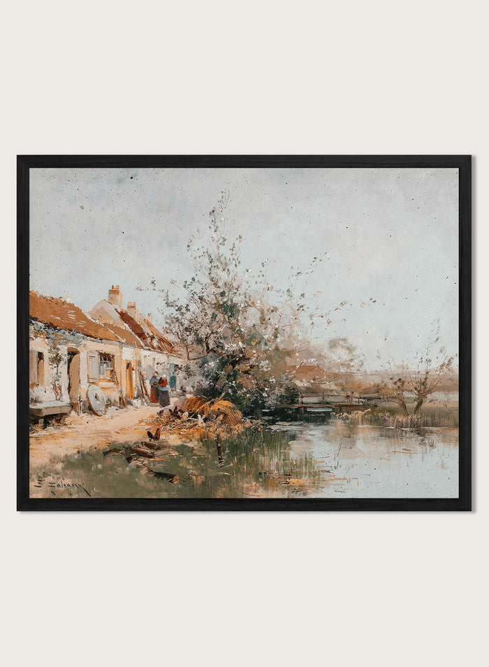 "Spring Day on the Stream Bank" Art Print