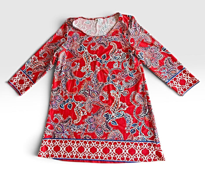 Star Vixen Preowned great condition Size M Red/multi Tunic