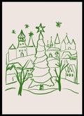 Starry Christmas Village Art Print_Sugar & Canvas