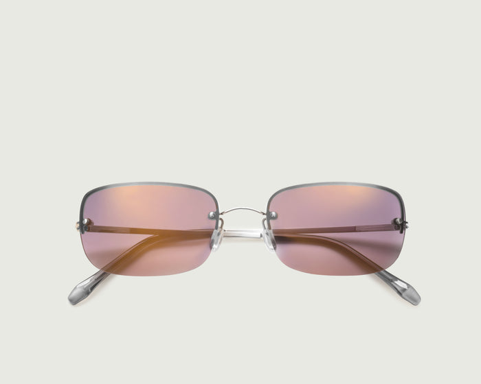 Coin Aurora::Stevie Sunglasses rectangle silver metal top