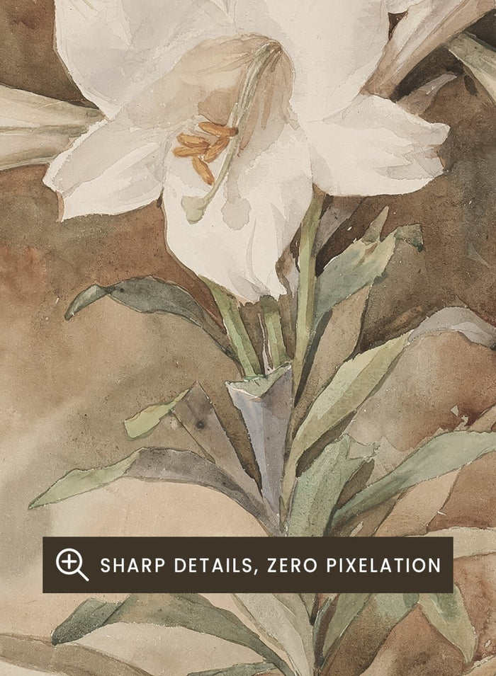 "Still Life of Easter Lilies" Art Print_Sugar & Canvas_John La Farge