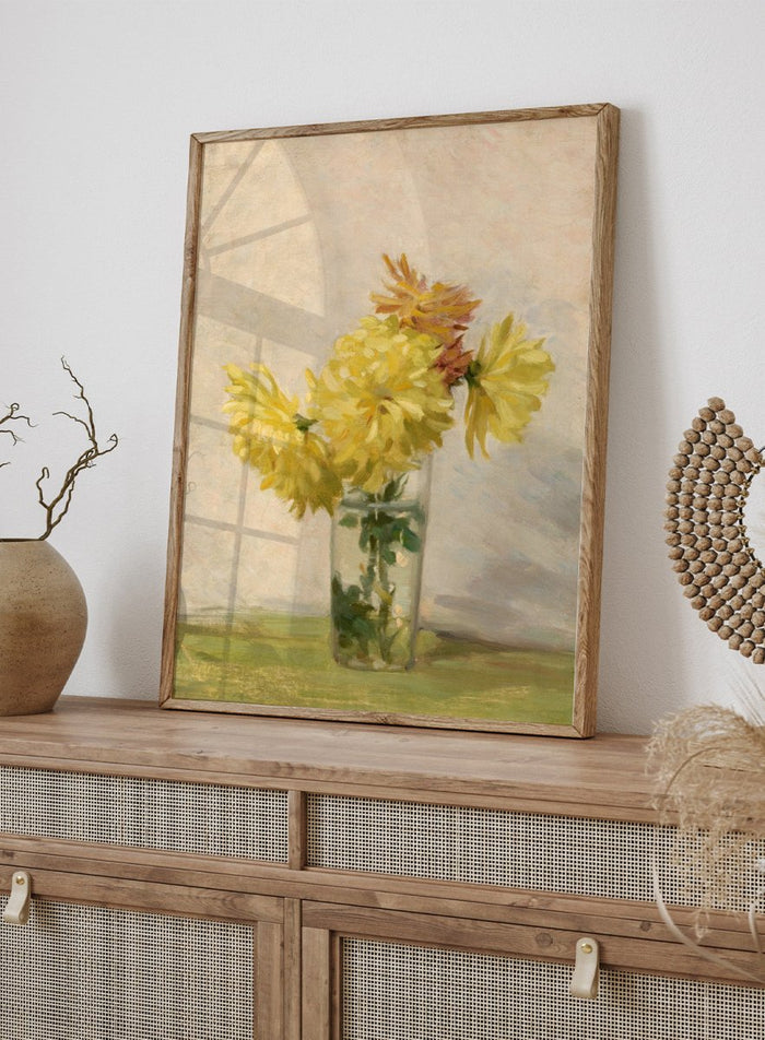 "Still Life with Bouquet of Yellow Flowers" Art Print_Sugar & Canvas_Edward Herbert Barnard