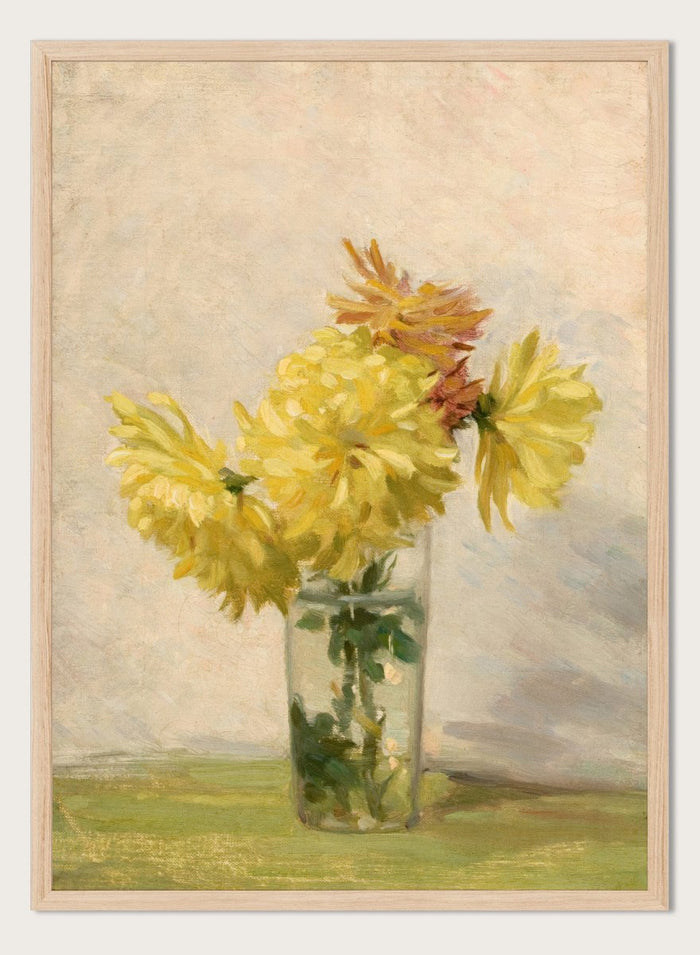 "Still Life with Bouquet of Yellow Flowers" Art Print_Sugar & Canvas_Edward Herbert Barnard