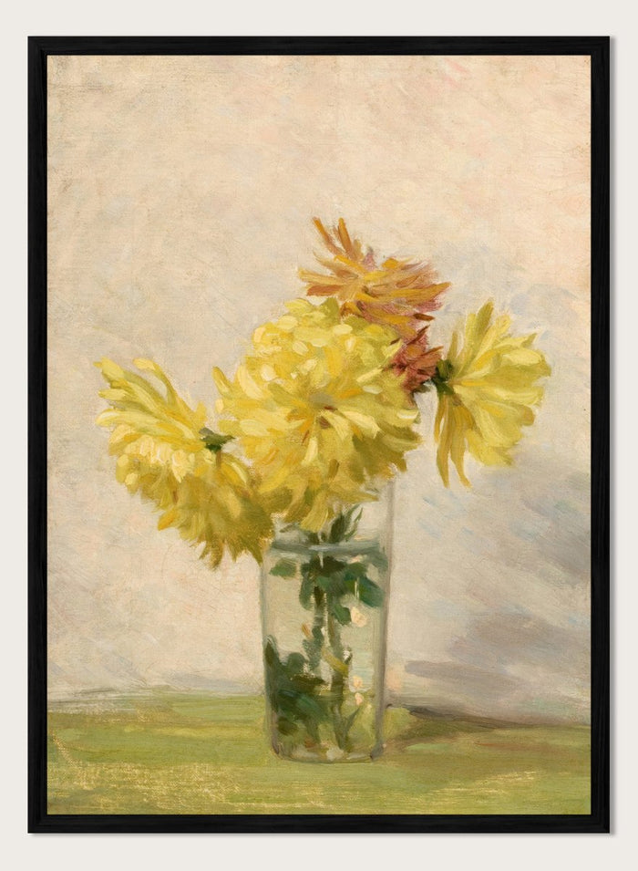 "Still Life with Bouquet of Yellow Flowers" Art Print_Sugar & Canvas_Edward Herbert Barnard