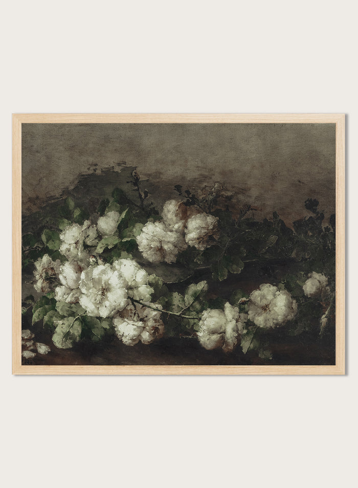 "Still Life with Guitar and Roses" Art Print