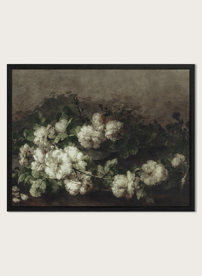 "Still Life with Guitar and Roses" Art Print