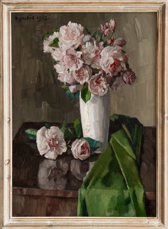 "Still Life with Pink Roses" Art Print_Sugar & Canvas_Hermann Goebel