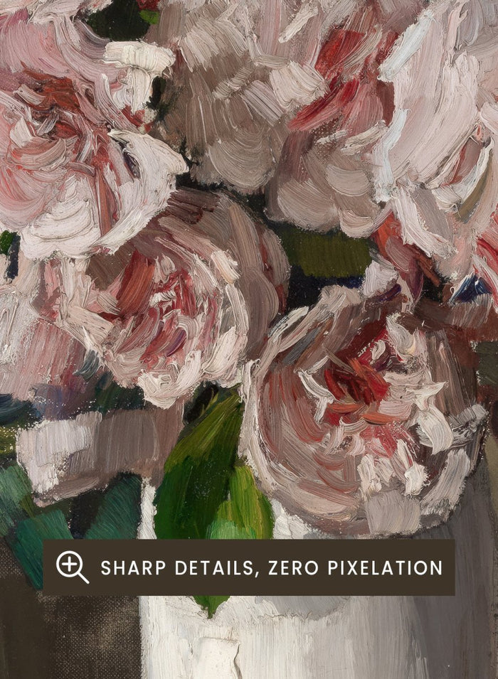"Still Life with Pink Roses" Art Print_Sugar & Canvas_Hermann Goebel