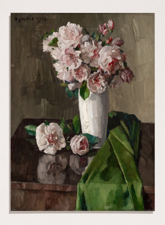 "Still Life with Pink Roses" Art Print_Sugar & Canvas_Hermann Goebel