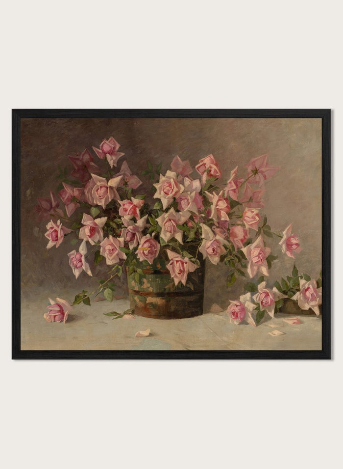 "Still life with Pink Roses" Art Print_Sugar & Canvas_Amédée Joullin