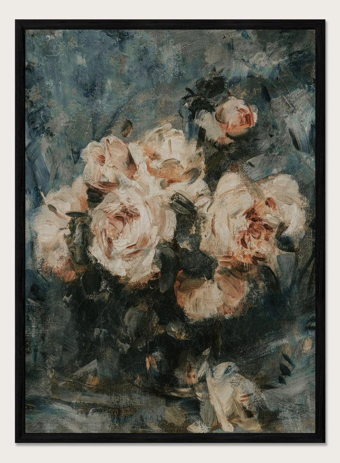 "Still life with Roses in a Glass Vase" Art Print_Sugar & Canvas_Charles Hermans