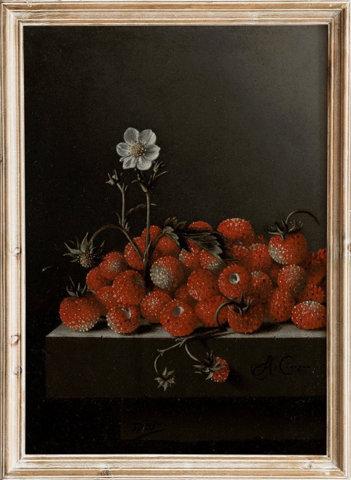 "Still Life with Wild Strawberries" Art Print_Sugar & Canvas_Adriaen Coorte