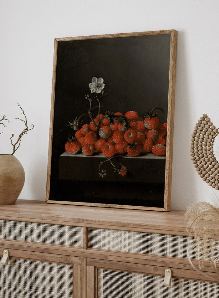 "Still Life with Wild Strawberries" Art Print_Sugar & Canvas_Adriaen Coorte