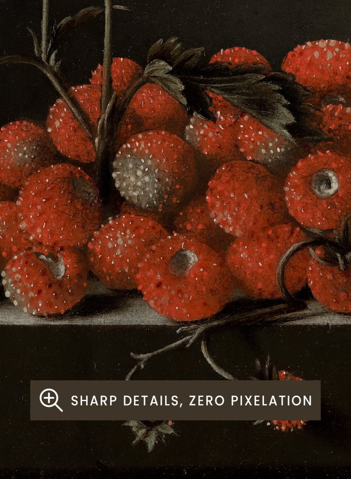 "Still Life with Wild Strawberries" Art Print_Sugar & Canvas_Adriaen Coorte