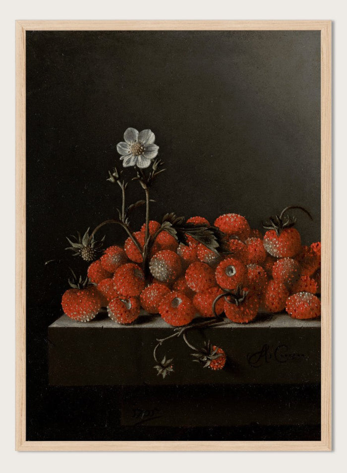 "Still Life with Wild Strawberries" Art Print_Sugar & Canvas_Adriaen Coorte