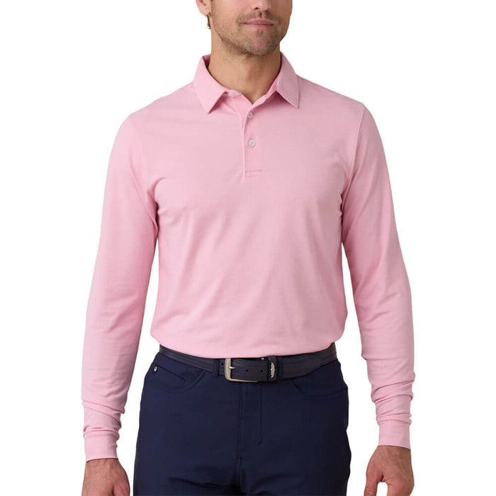 Straight Down Cambridge Longsleeve Golf Polo Punch - FA26 Men