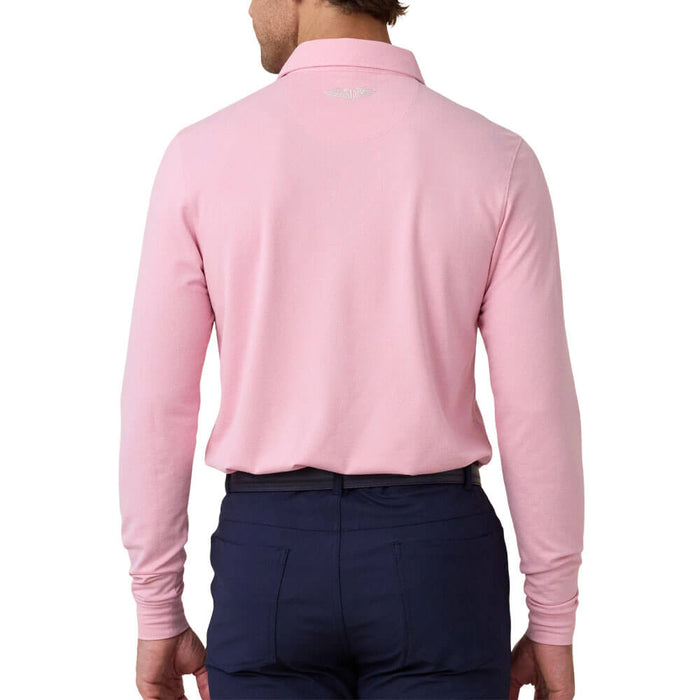Straight Down Cambridge Longsleeve Golf Polo Punch - FA26 Men
