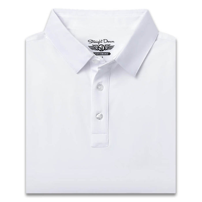 Straight Down Olympic Golf Polo White - SP26 Men