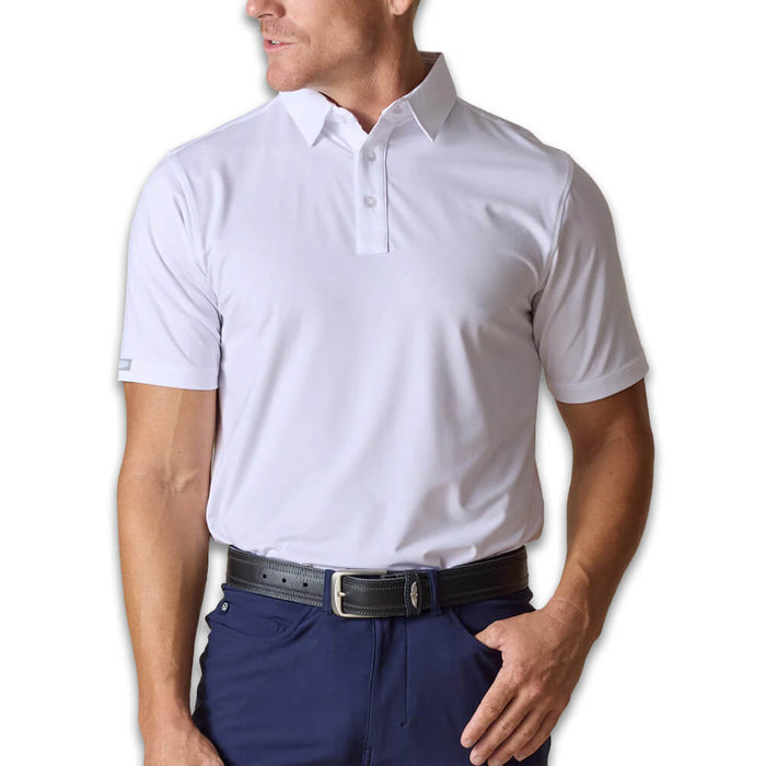 Straight Down Olympic Golf Polo White - SP26 Men