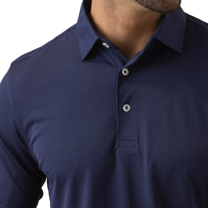 Straight Down Stearns Longsleeve Golf Polo New Indigo - SP26 Men