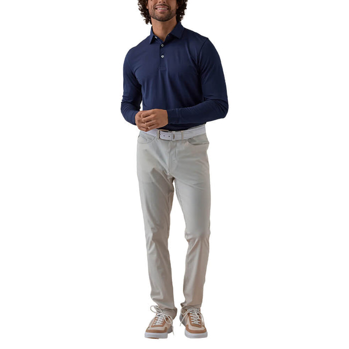 Straight Down Stearns Longsleeve Golf Polo New Indigo - SP26 Men