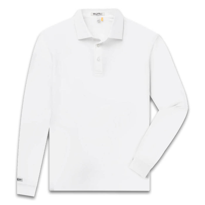 Straight Down Stearns Longsleeve Golf Polo White - SP26 Men
