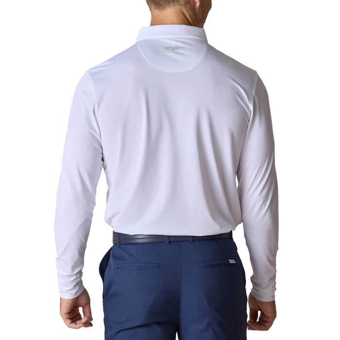 Straight Down Stearns Longsleeve Golf Polo White - SP26 Men