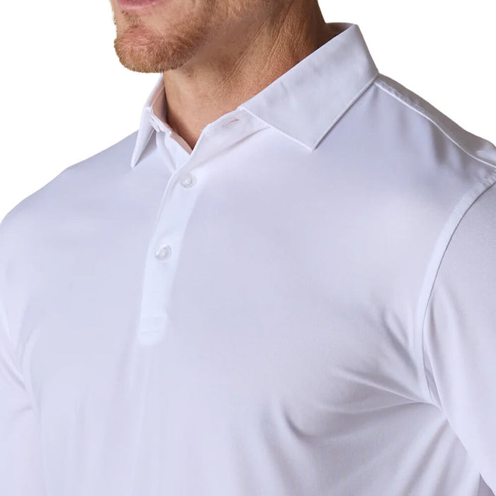 Straight Down Stearns Longsleeve Golf Polo White - SP26 Men