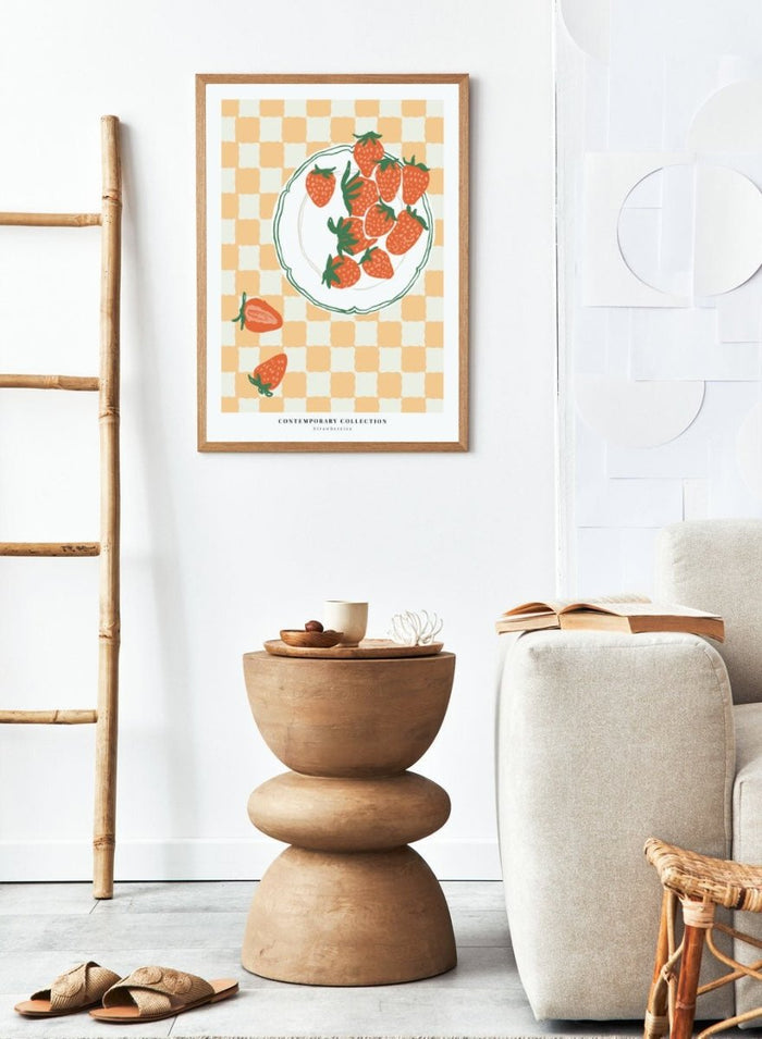 Strawberries Kitchen Illustration Art Print_Sugar & Canvas_Sugar & Canvas