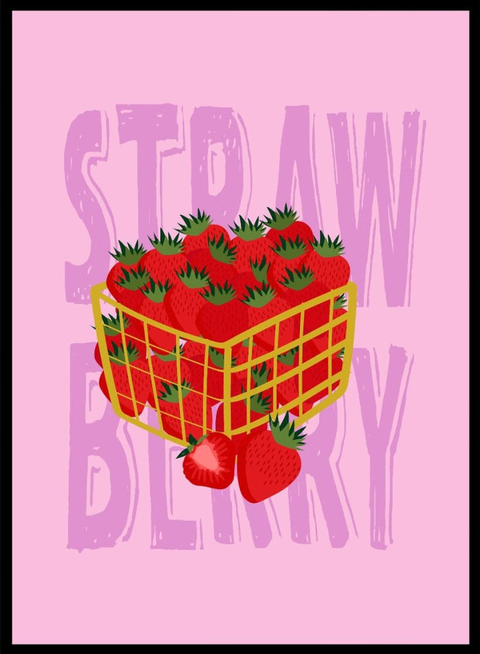 ‘Strawberry Basket’ Aesthetic Art Print_Sugar & Canvas_Sugar & Canvas