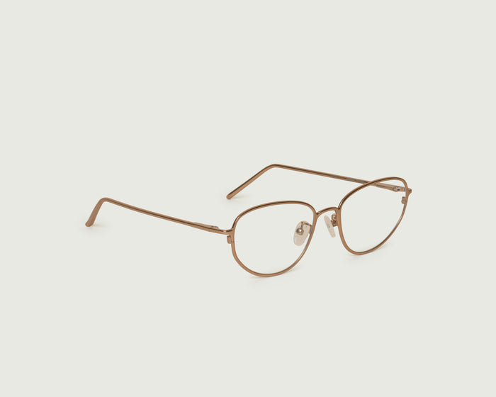 Nickel::Suki Eyeglasses cateye Brown metal front diagonal