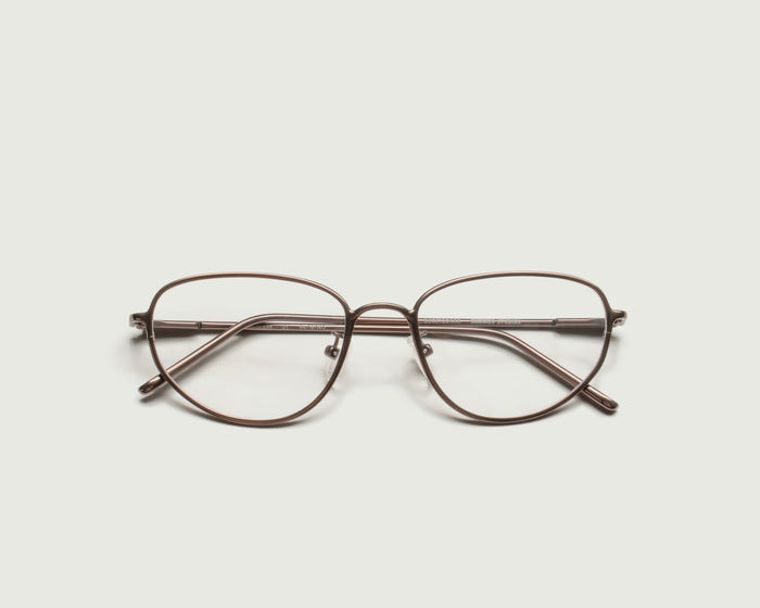 Brass::Suki Eyeglasses cateye Brown metal top